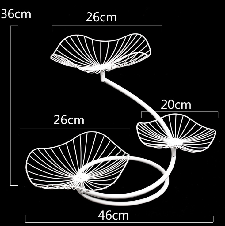 Nordic fruit platter, a creative modern living room home three-layer fruit platter, simple ironwork multi-layer fruit platter, high-end and exquisite detail image 1