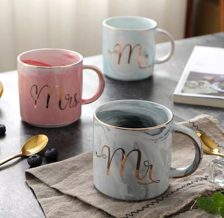 Ceramic cup Gold marble cup Creative office mugs Coffee mugs Wedding bridesmaid companion custom