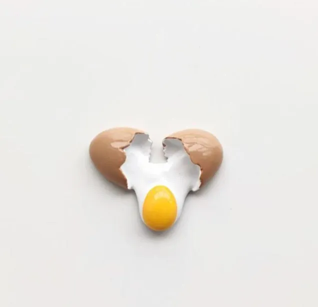 Simulated food toys, fridge magnets, creative 3D stereoscopic bread, egg box, frying pan, magnet, mobile phone, cake detail image 2