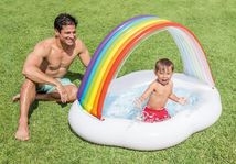 美国INTEX 57141 彩虹婴儿水池 充气婴幼儿童宝宝游泳池家用