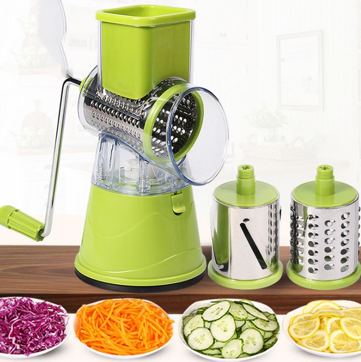 Multifunctional vegetable cutter Garlic rotary grater slicer Stainless steel hand roller Grater Shredder