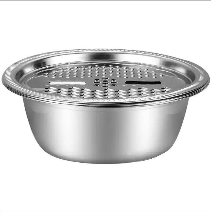 Stainless Steel Grater Three-Piece Household Utensil Kitchen Cutting Multi-Functional Grater Potatoes full figure