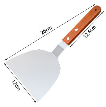 Wooden handle burger spatula Baking spatula