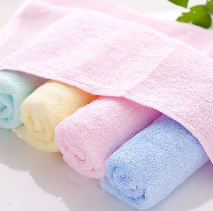 Bamboo fiber thickened plain child towel wholesale household children's absorbent face towel gift Specification drawing