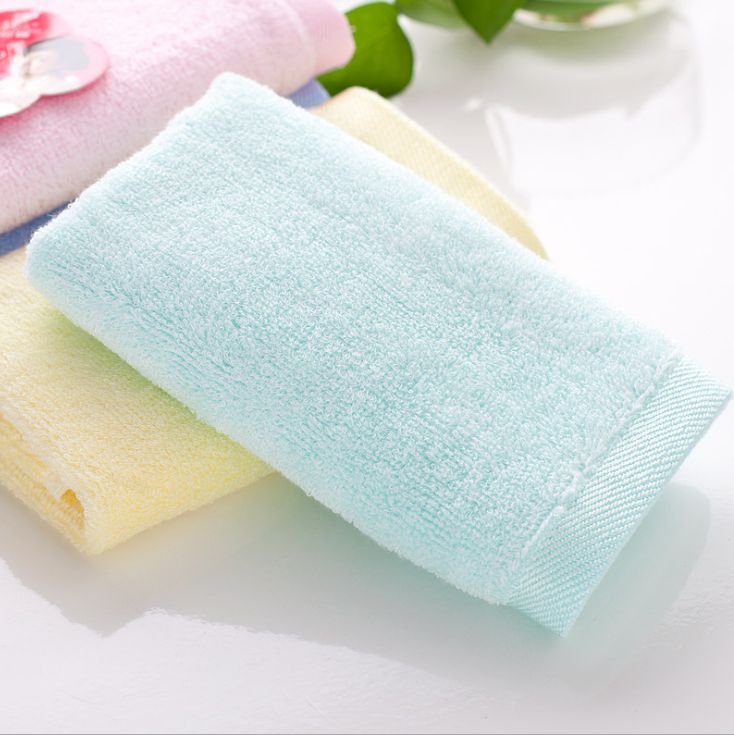 Bamboo fiber thickened plain child towel wholesale household children's absorbent face towel gift details Picture