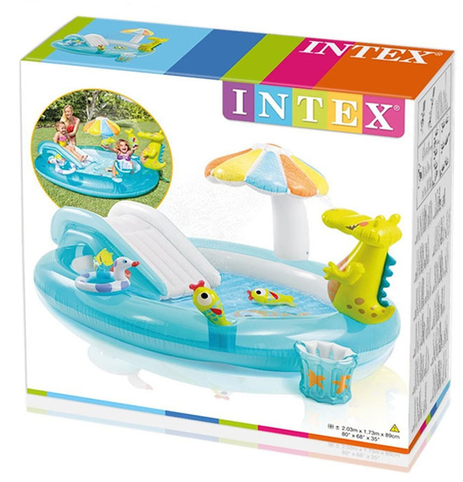 INTEX57165婴儿戏水池玩具池海洋球池鳄鱼水池 游泳池抖音同款详情图2