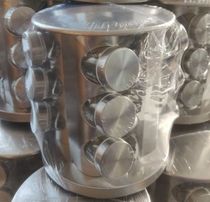 Kitchen shelf Stainless steel seasoning rack Seasoning jar