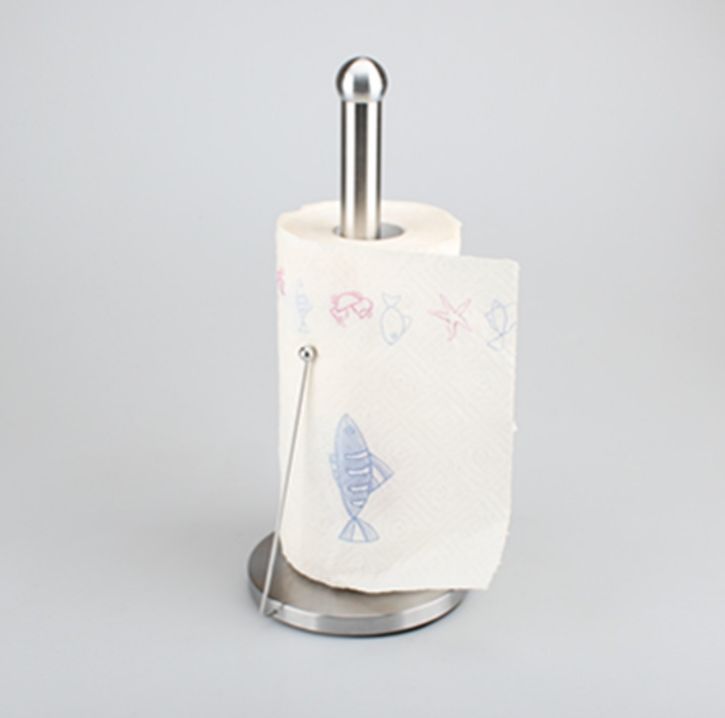 Stainless steel tissue box Hotel bathroom room weighted non-punching paper roll direct kitchen paper