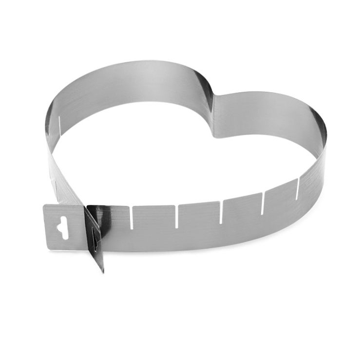 Stainless steel baking cake mold Adjustable telescopic cake mold love mousse ring baking gadget