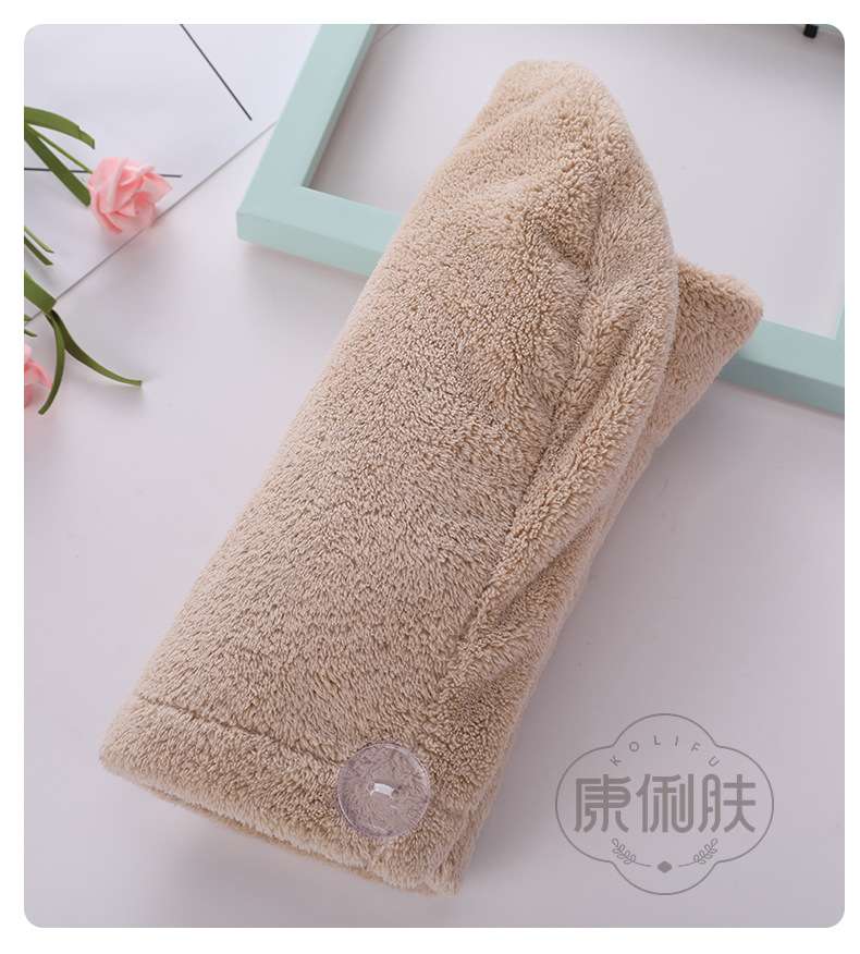 简约款三角形干发帽强力吸水速干珊瑚绒包头巾加厚浴帽详情图10