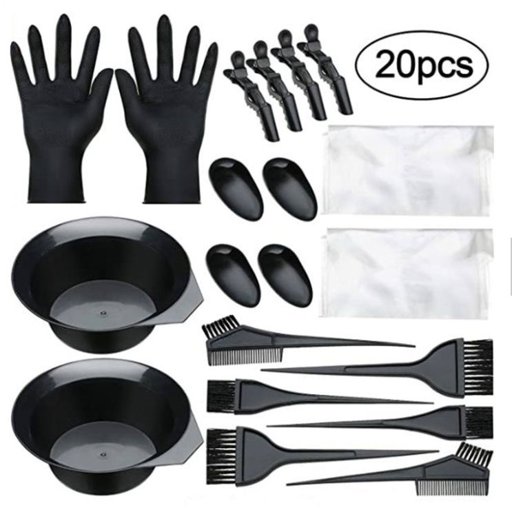 Wholesale cheap Hair dye set black hair dye shampoo hair dye brush Coloring Tools Kit thumbnail