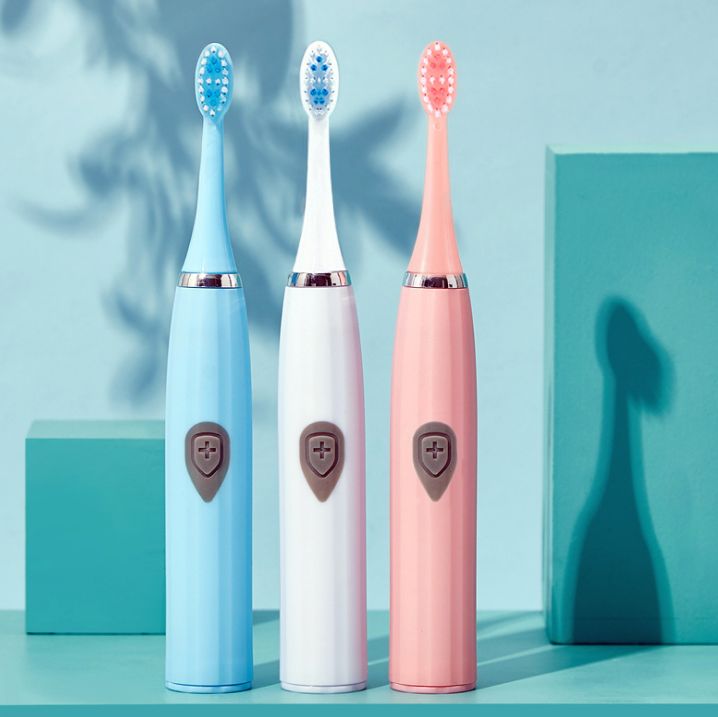 Ultrasonic vibration electric toothbrush, non-rechargeable soft-bristled waterproof toothbrush for adult couples