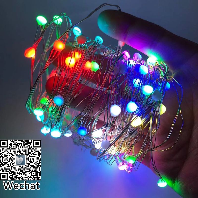 厂家生产LED串灯圣诞装饰灯七彩跑马直播背景灯低压5V多模式10米详情图2