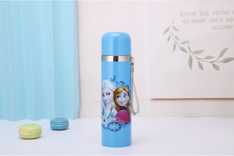 304卡通不锈钢保温杯带提绳儿童水杯子弹头保温杯直身杯定制LOGO详情图11
