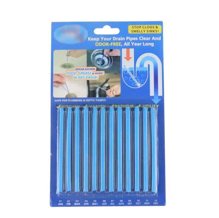 Pipe cleaning sticks, household sewer cleaning and unblocking agents, antibacterial and deodorizing toilet, toilet, kitchen floor drain cleaning sticks detail image 2