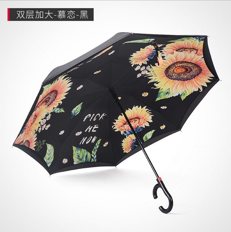 双层自动反向伞创意持晴雨户外遮阳反向直杆雨伞  量大价格请咨询客服