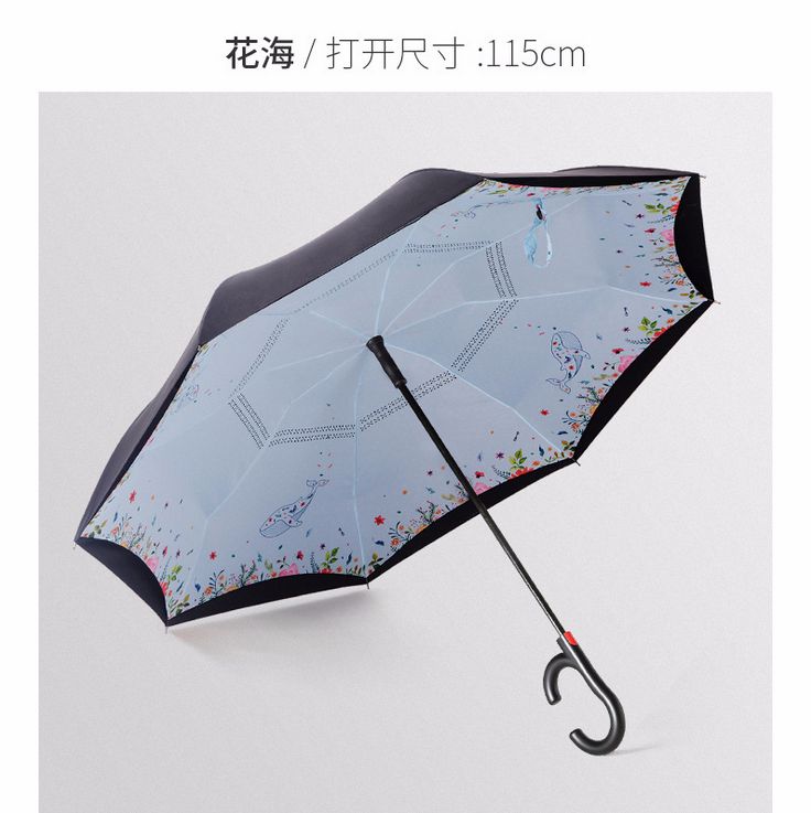 双层自动反向伞创意免持晴雨户外遮阳反向直杆雨伞      量大价格请咨询客服