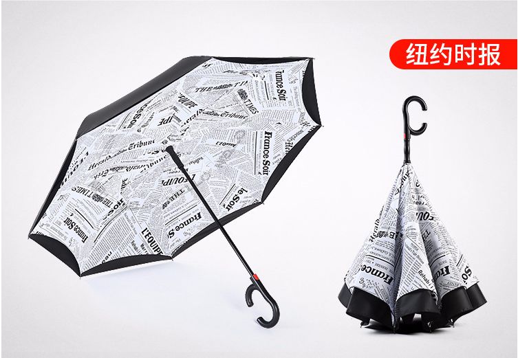 双层自动反向伞创意免持 晴雨 户外遮阳反向直杆雨伞    量大价格请咨询客服产品图