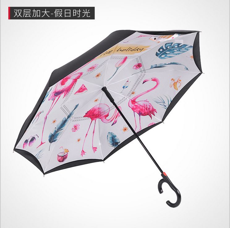 双层自动反向伞创意免持晴雨户外遮阳反向直杆 雨伞  量大价格请咨询客服