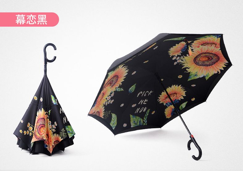双层自动反向伞创意持晴雨户外遮阳反向直杆雨伞  量大价格请咨询客服产品图