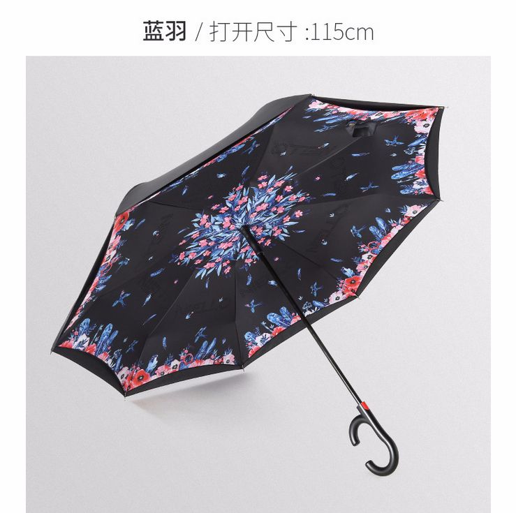 双层自动反向伞创意免持晴雨户外  遮阳反向直杆雨伞  量大价格请咨询客服