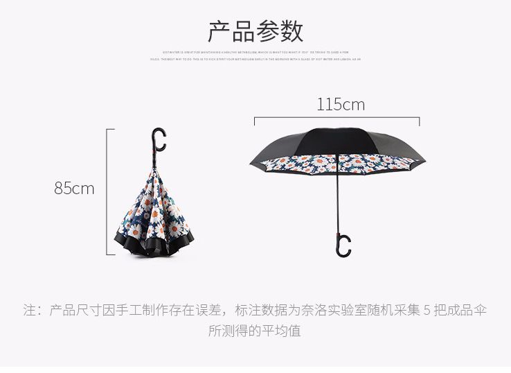 双层自动 反向 伞创意免持晴雨户外遮阳反向直杆雨伞   量大价格请咨询客服细节图