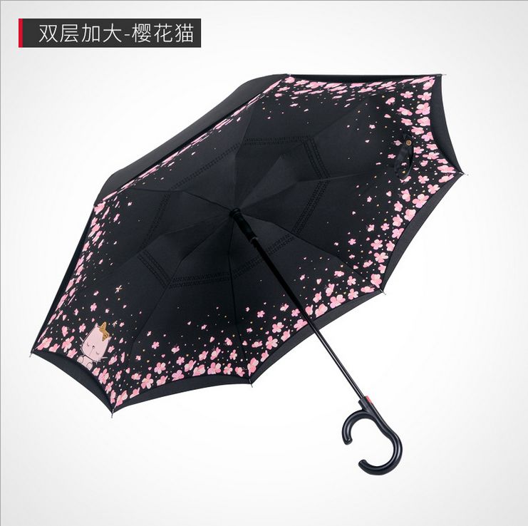 双层自动反向伞创意免持晴雨户外遮阳反向直杆雨伞    量大价格请咨询客服
