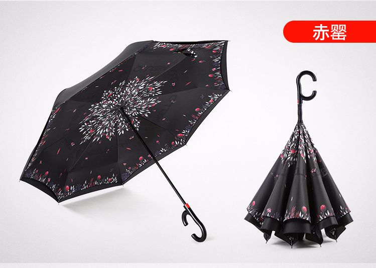 双层自动 反向 伞创意免持晴雨户外遮阳反向直杆雨伞   量大价格请咨询客服产品图