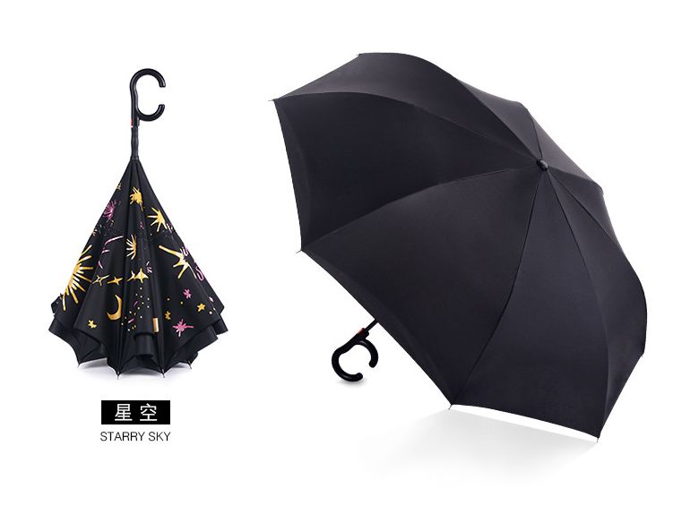 双层自动反向伞 创意免持晴雨户外遮阳反向直杆雨伞  量大价格请咨询客服细节图