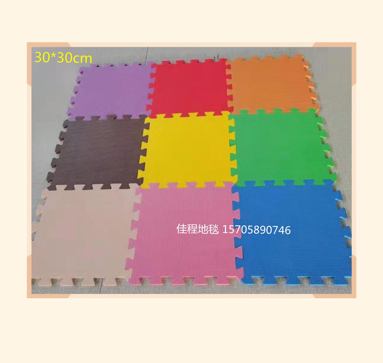 1.0cm thick eco-friendly EVA solid color puzzle floor mat, solid color mat, single color EVA mat, children's puzzle floor mat Specification drawing