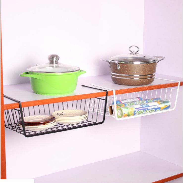 Creative Ironwork metal supplies Kitchen shelving cabinets Hanging baskets Hanging racks Storage storage racks Closet under desk