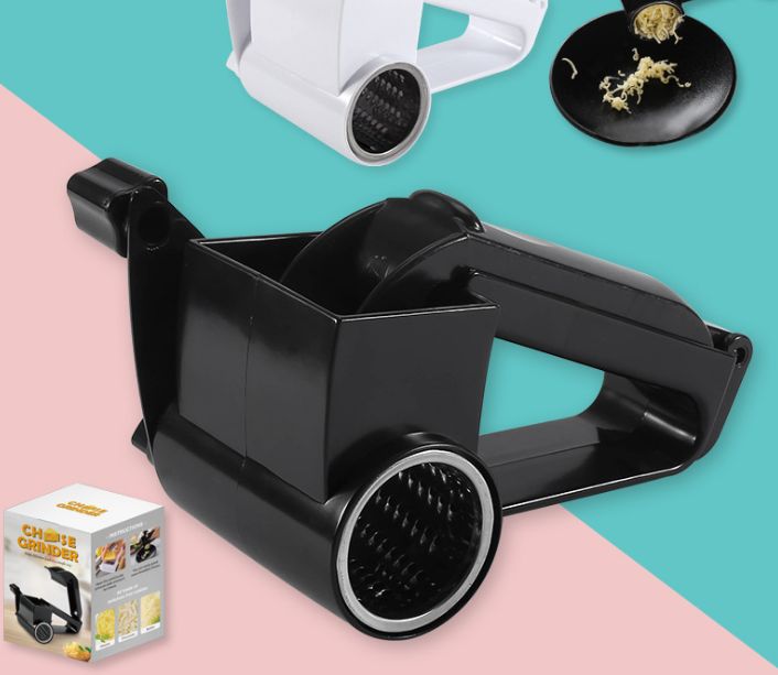 Color box hand-cranked and rotating cheese grater, three-in-one cheese and cheese cheese grater, multi-purpose cheese grater Item Picture