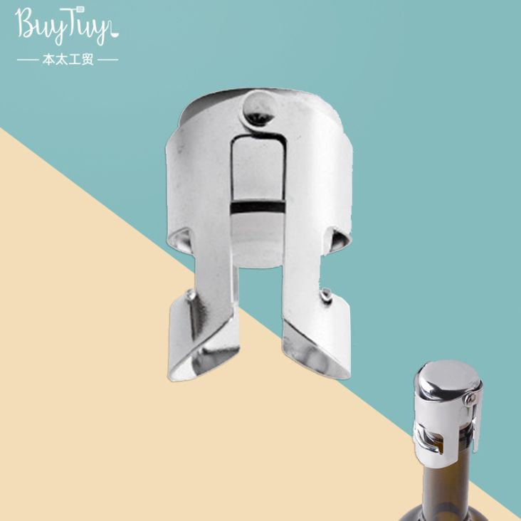 Stainless steel Champagne wine stopper Vacuum wine stopper Wine fresh-sealing stopper Household metal stopper