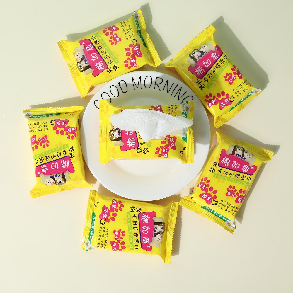 12片宠物清洁湿巾消臭清洁便携式湿巾一次性详情图3