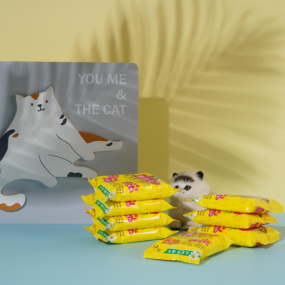 12片宠物清洁湿巾消臭清洁便携式湿巾一次性详情图5