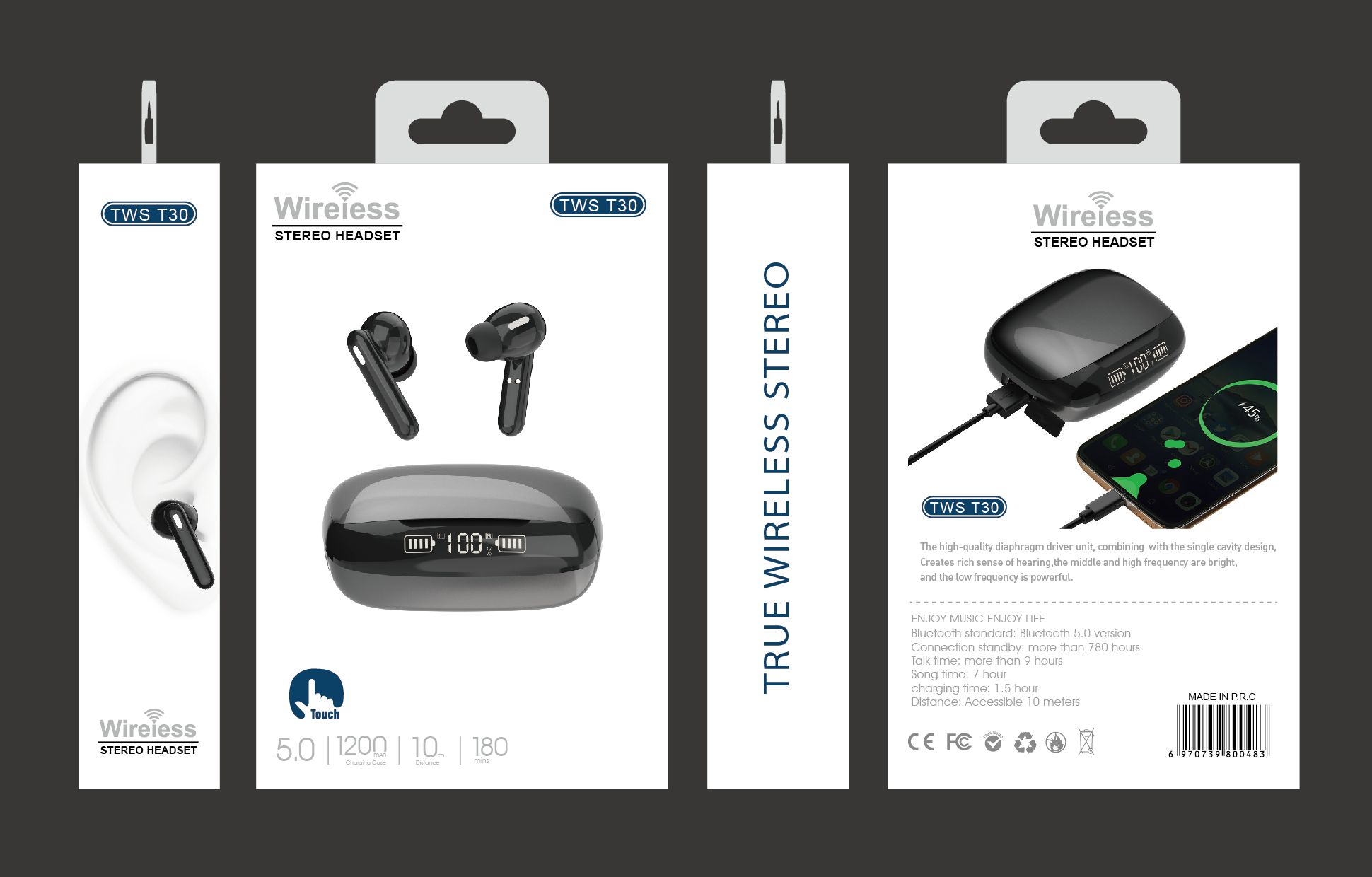 Bluetooth headphones TWS-T30 details Picture