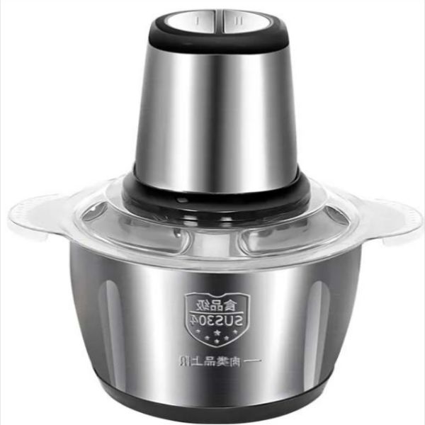 Household electric small meat grinder, minced meat, garlic, dumpling and vegetable shredder, multi-functional all-steel 2L(single blade)