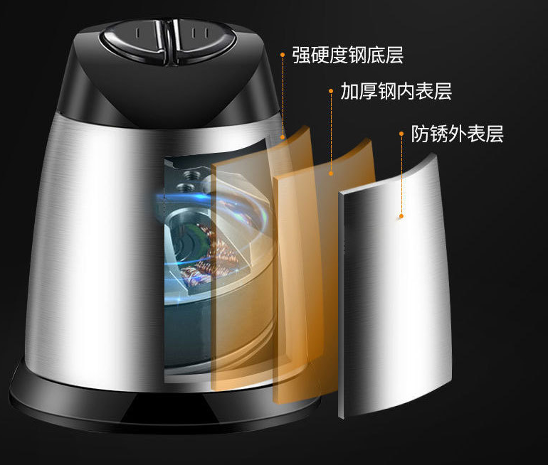 Household electric small meat grinder, minced meat, garlic, dumpling and vegetable shredder, multi-functional all-steel 2L(single blade) detail image 3