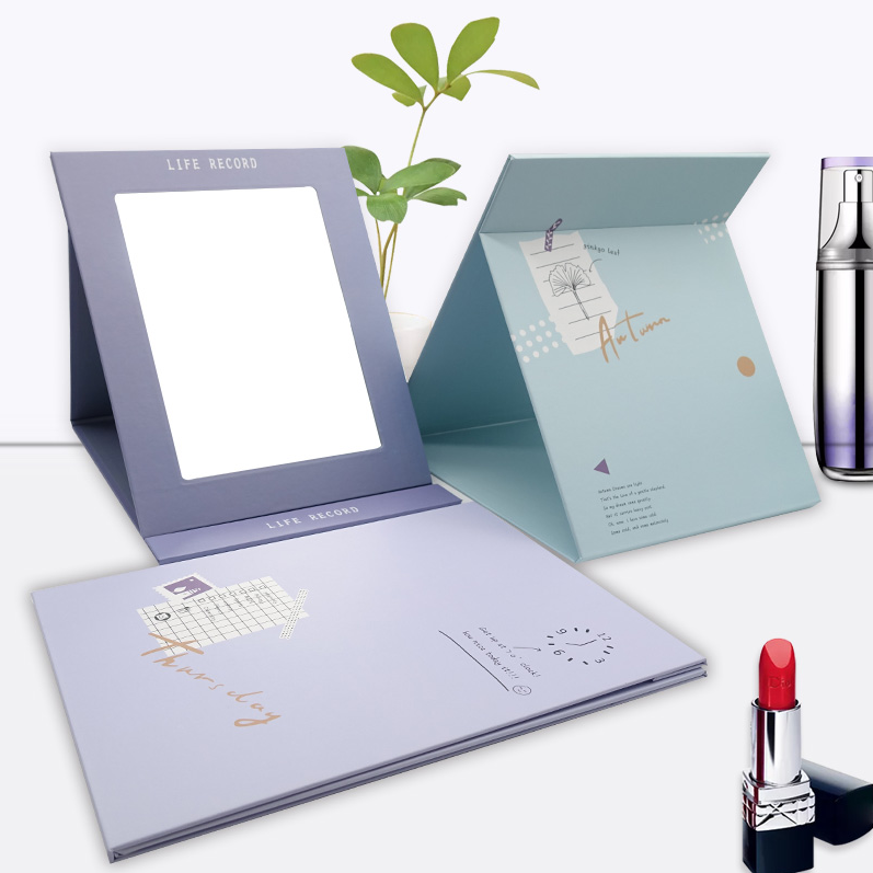 纸镜子可折叠化妆镜台式桌面宿舍便携翻盖式可爱学生随身镜