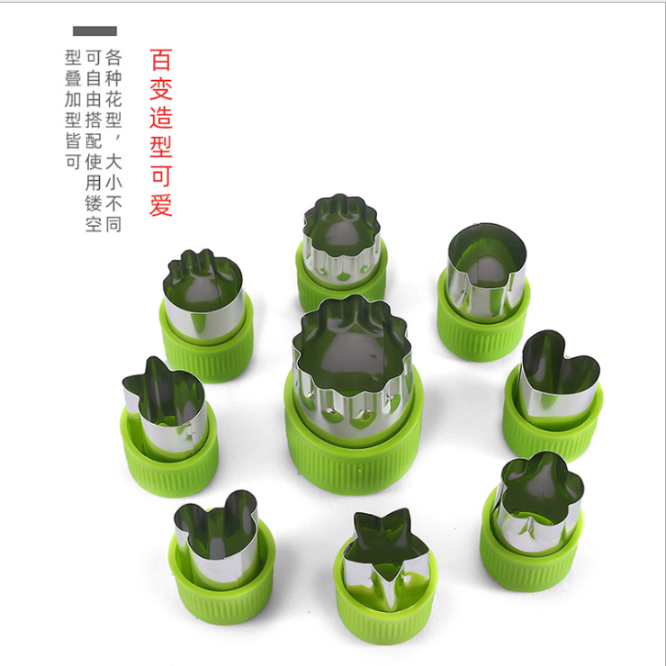 Cartoon baby food, stainless steel vegetable and fruit cutter, hand guard, butterfly noodle cutter, cartoon baking cookie printing mold detail image 7