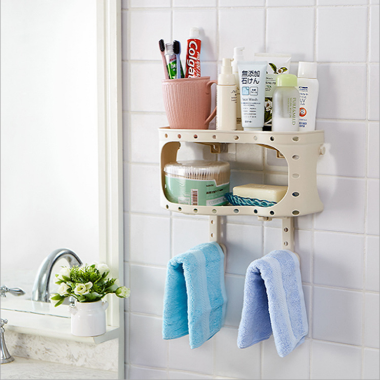 Creative wall-absorbing toilet storage rack, shelving rack, organizing rack, bathroom storage rack detail image 3