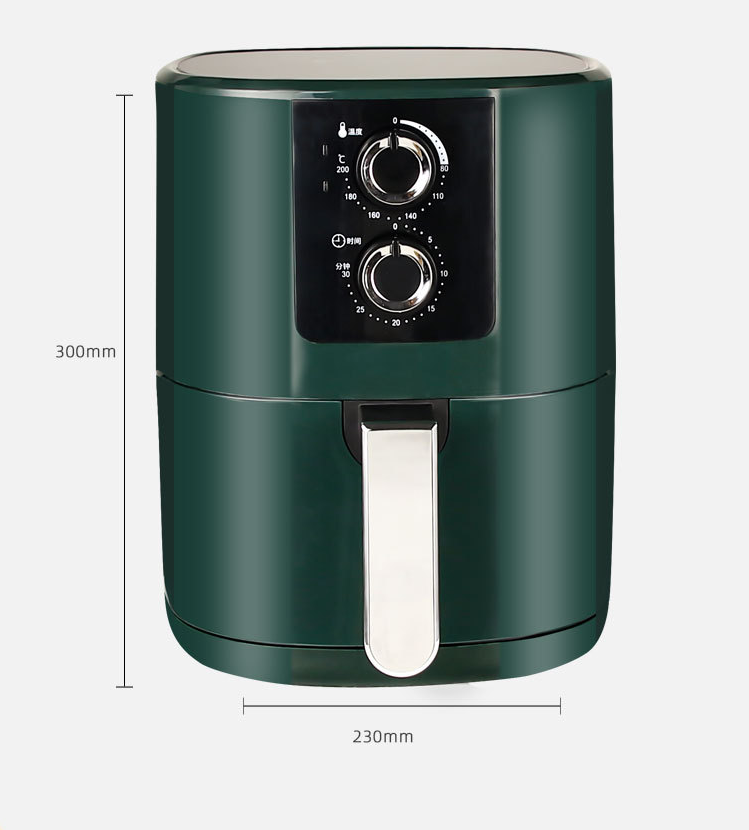 Air fryer, household multi-functional French fries machine, large-capacity oven, oil-free deep fryer, electric deep fryer, dark green detail image 3