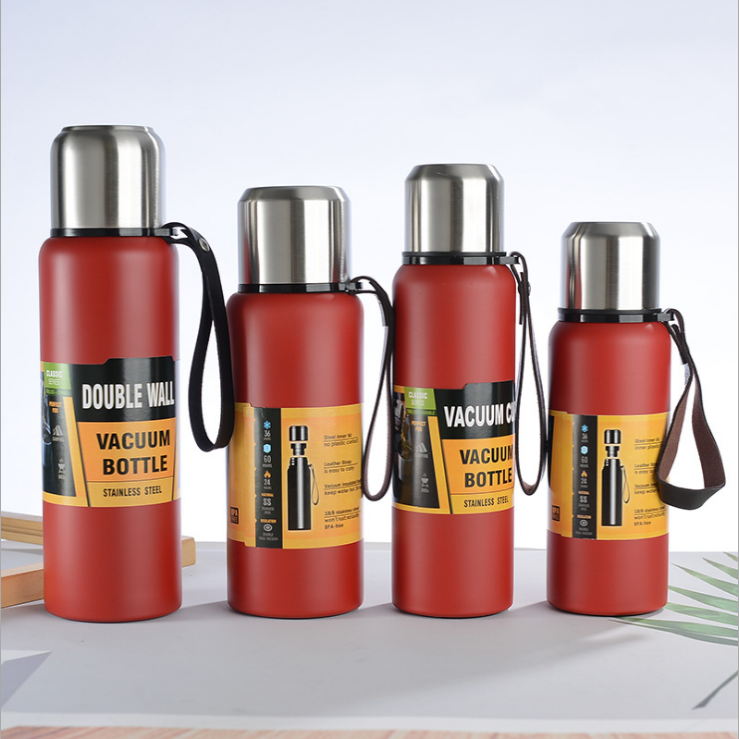 Large-capacity pure steel lid water bottle 500ml detail image 3