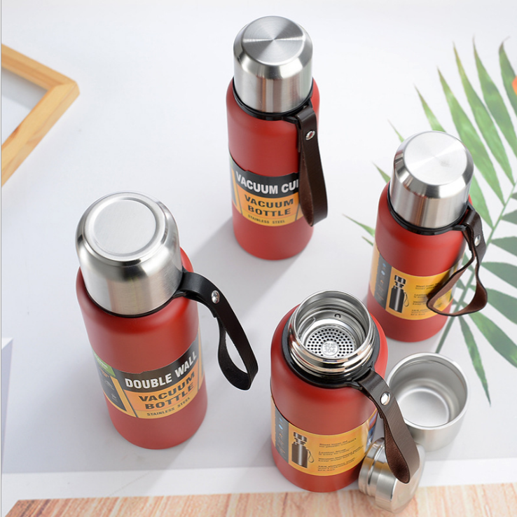 Large-capacity pure steel lid water bottle 500ml detail image 5