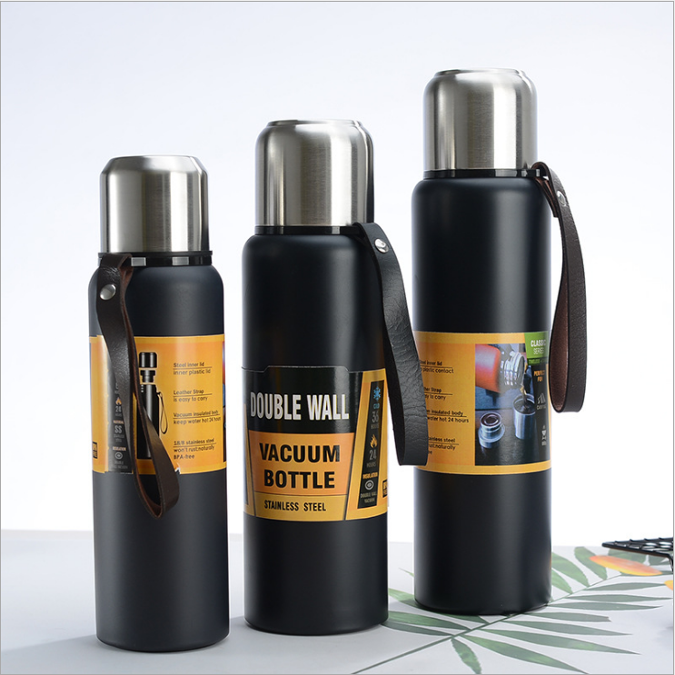 Large-capacity pure steel lid water bottle 500ml detail image 2