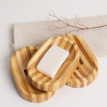 Factory direct bamboo soap holder manual soap box Oval soap holder soap box soap holder can be added logo