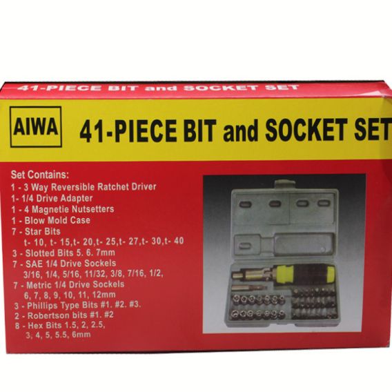 41-piece multi-functional screwdriver set, tool screwdriver socket wrench combination socket wrench details Picture