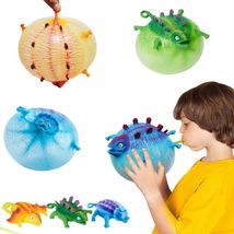 亚马逊爆款创意新奇特玩具TPR可吹气动物发泄玩具充气恐龙波波球