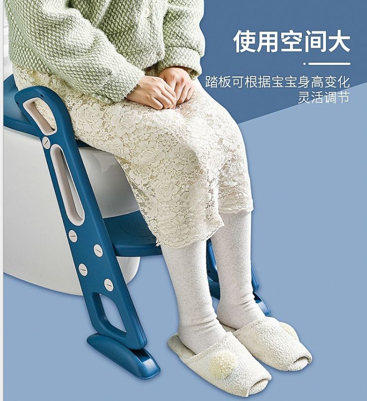 Factory direct sales of auxiliary toilet ladders, children's toilet seats, infant and baby step folding toilets details Picture