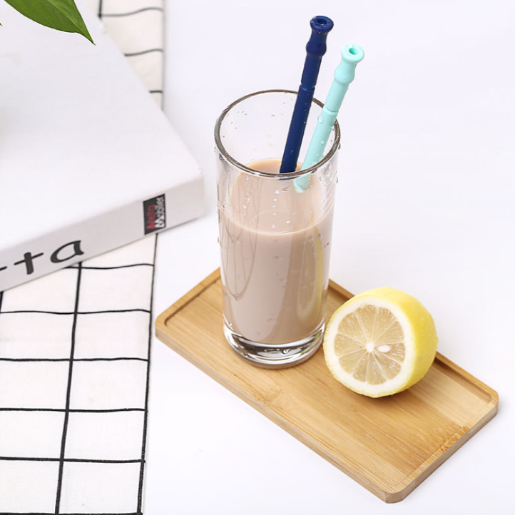 Silicone straws are transparent, colorful, eco-friendly and reusable for milk tea, soy milk and fruit juice beverages detail image 4